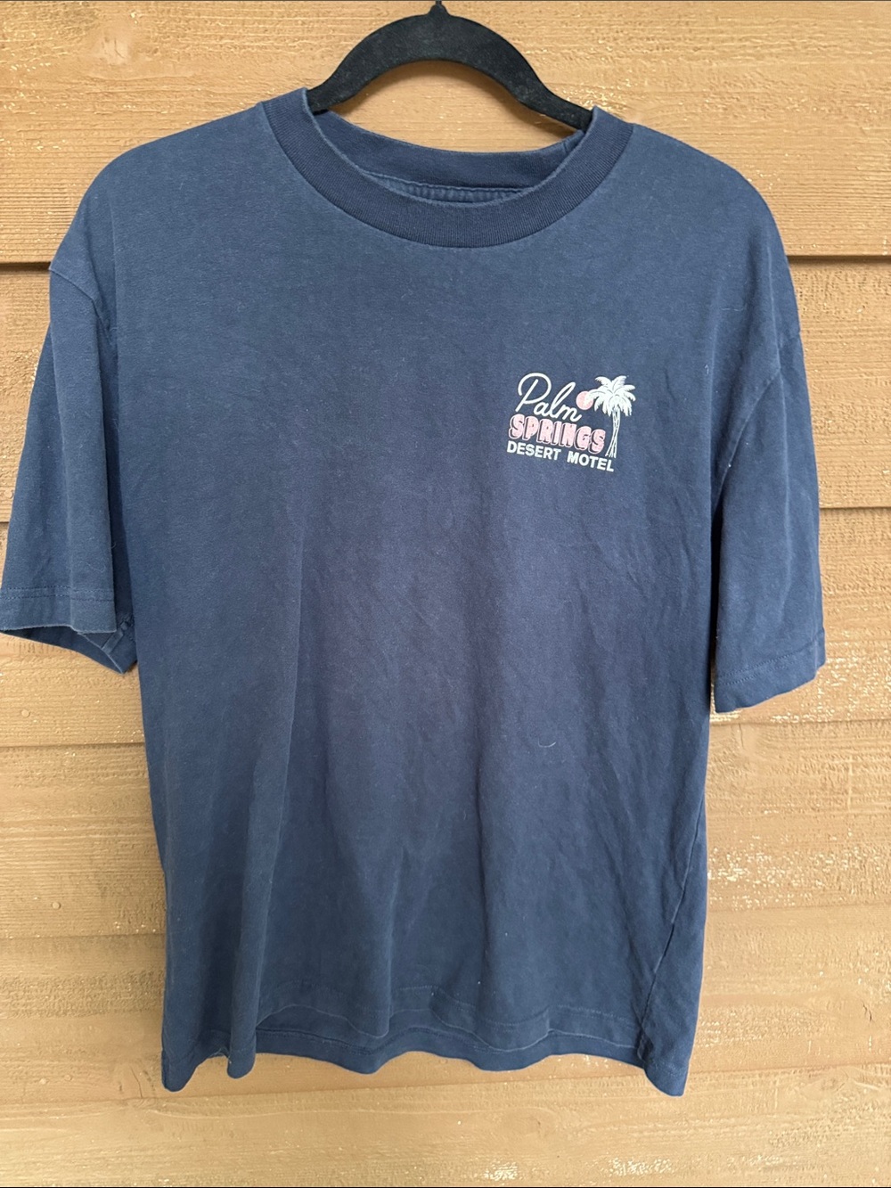 Hollister Navy Palm Springs Graphic Short-Sleeve Tee size Small